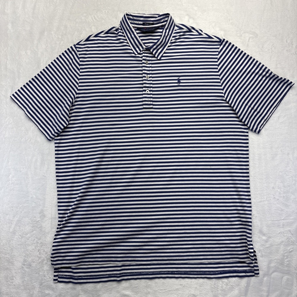 VTG Polo Golf Ralph Lauren Vintage Lisle Stripe Polo XXL Old Money Preppy Golf